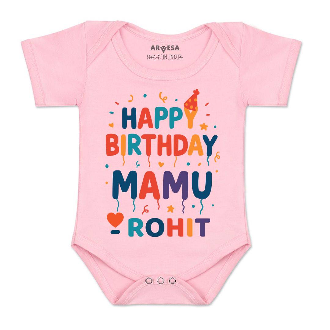 Arvesa Happy Birthday Mamu Baby Boy & Girl Dress