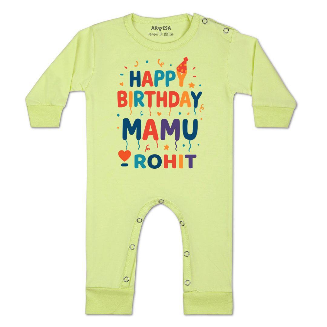 Arvesa Happy Birthday Mamu Baby Boy & Girl Dress