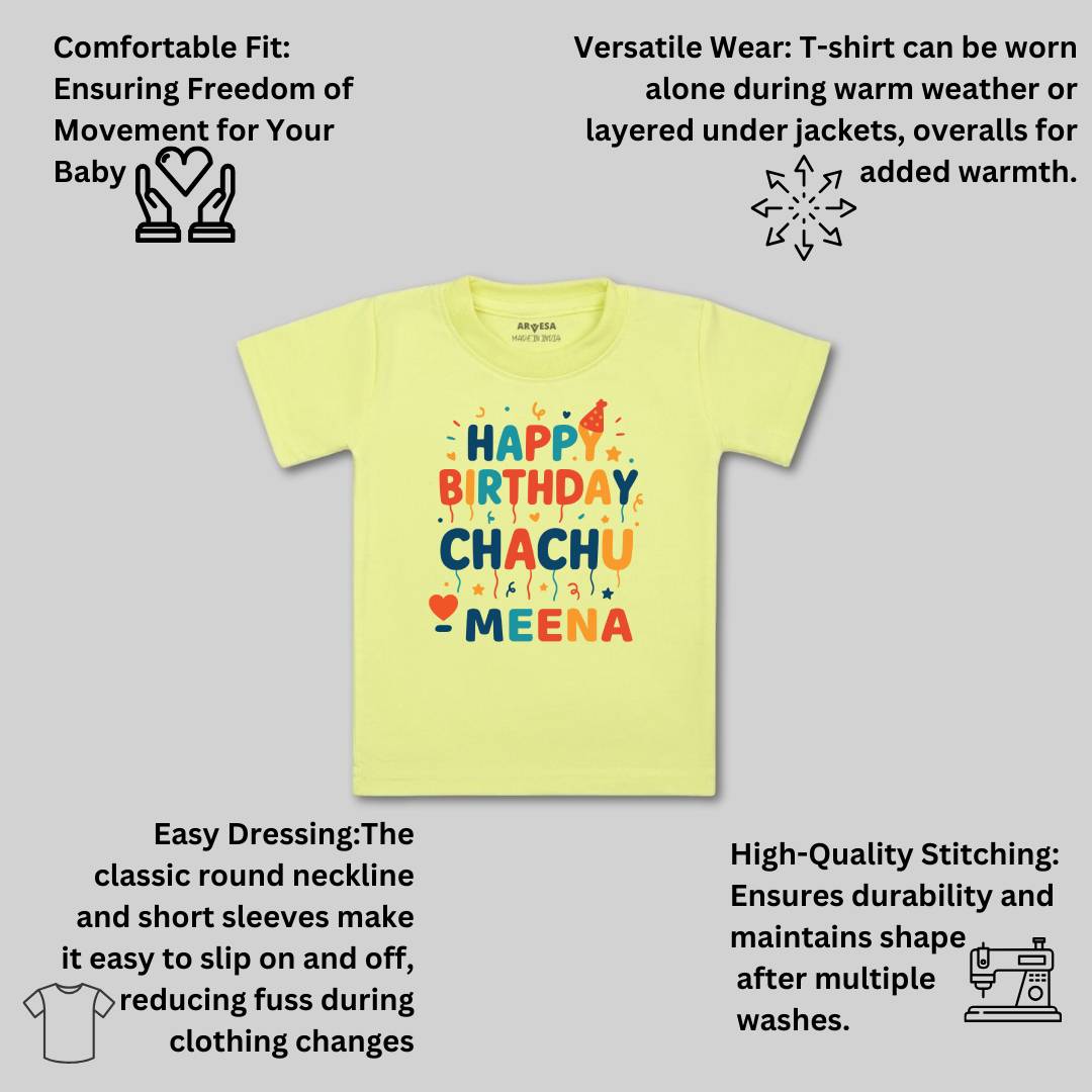 Arvesa Happy Birthday Chachu Baby Boy & Girl Dress