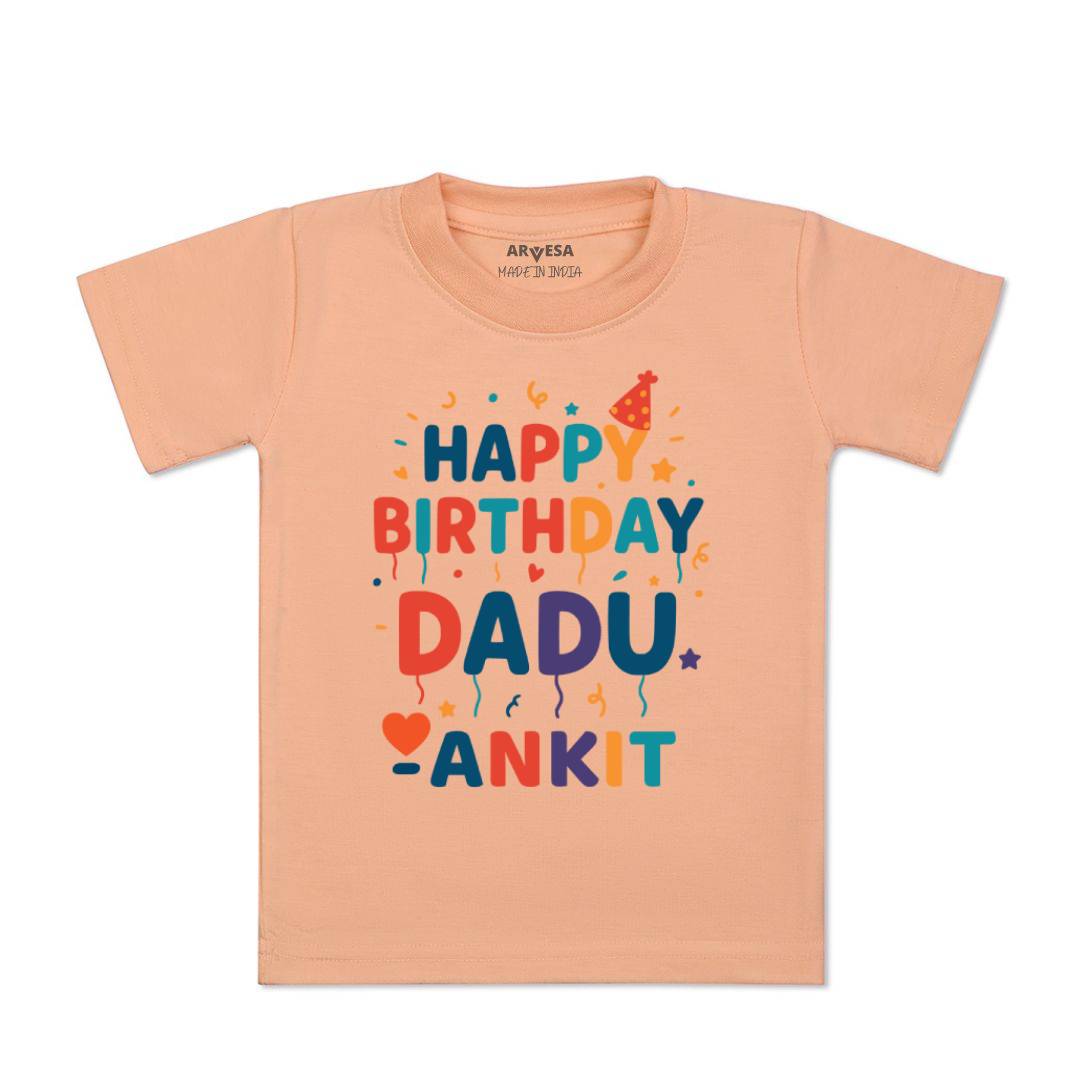 Arvesa Happy Birthday Dadu Baby Boy & Girl Dress