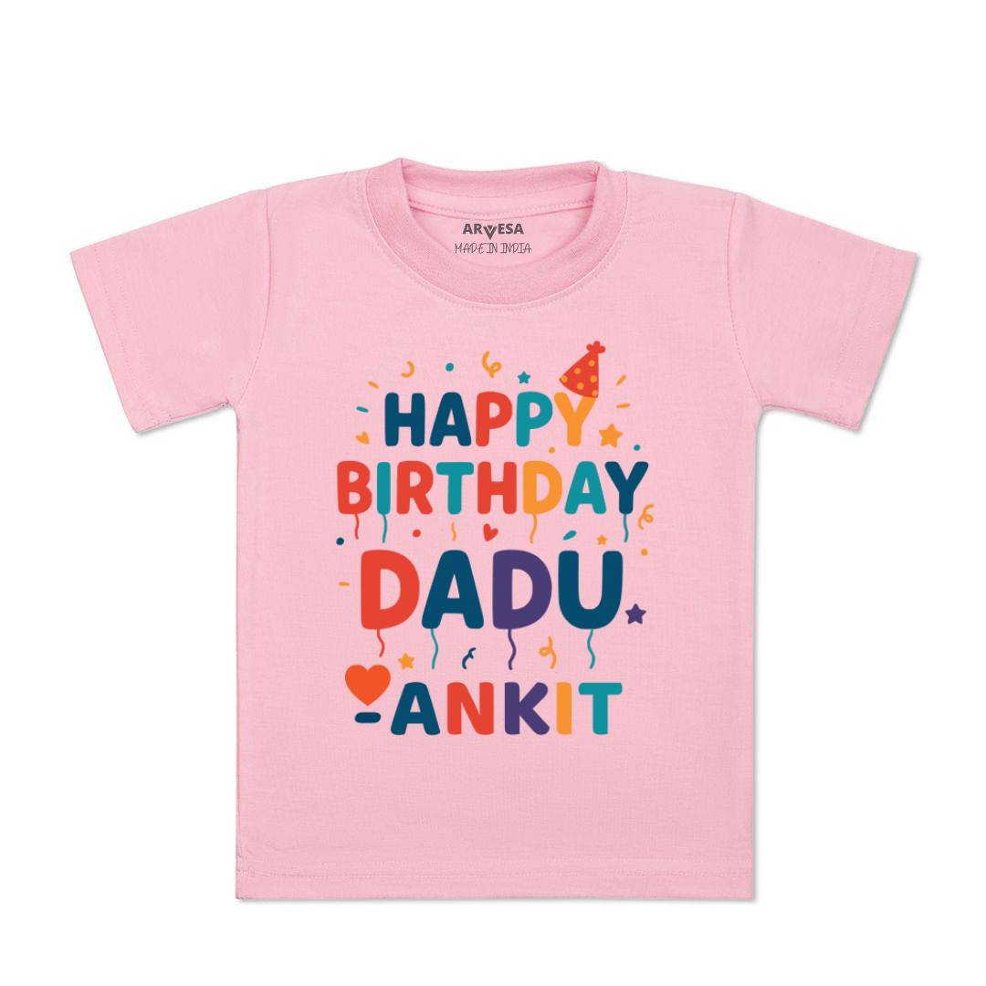 Arvesa Happy Birthday Dadu Baby Boy & Girl Dress