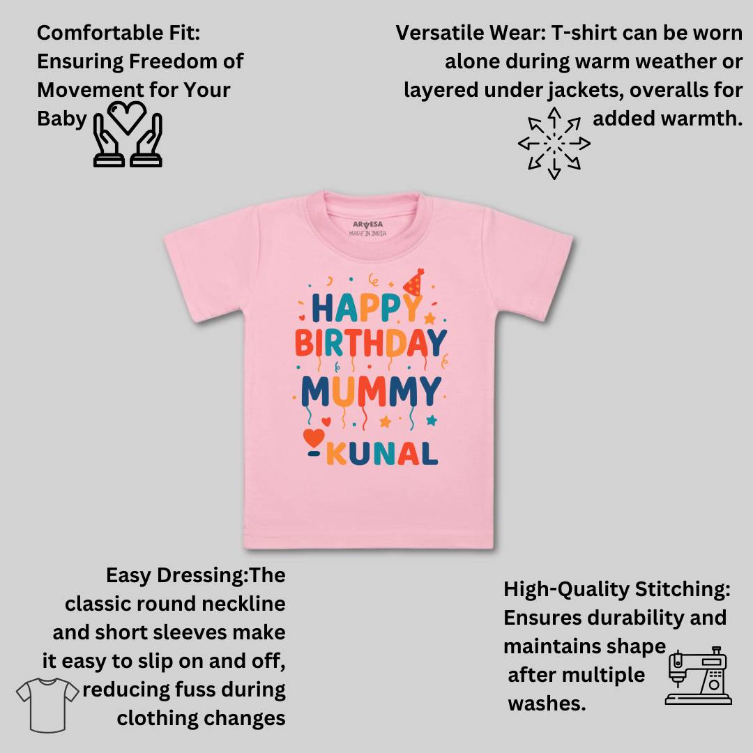 Arvesa Happy Birthday Mummy Baby Boy & Girl Dress
