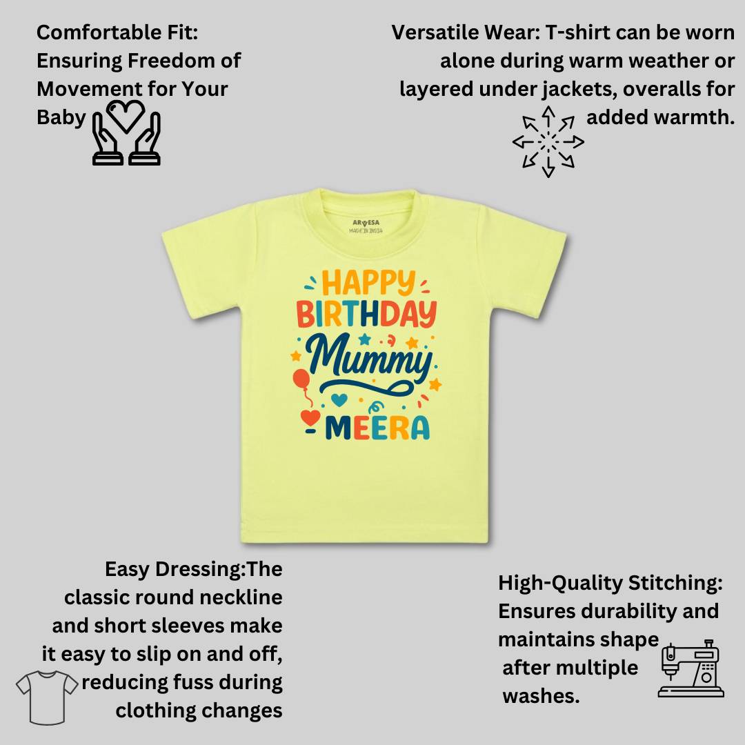 Arvesa Happy Birthday Mummy Baby Boy & Girl Dress