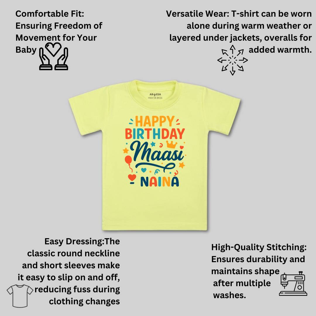 Arvesa Happy Birthday Maasi Baby Boy & Girl Dress