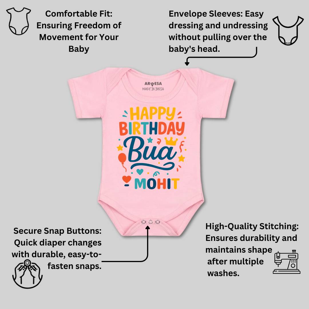 Arvesa Happy Birthday Bua Baby Boy & Girl Dress