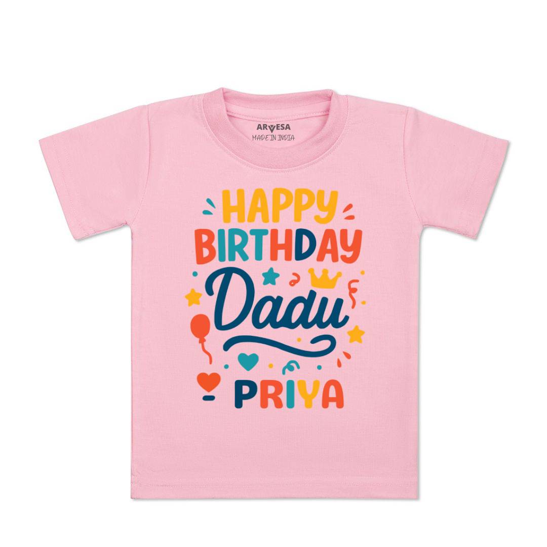 Arvesa Happy Birthday Dadu Baby Boy & Girl Dress