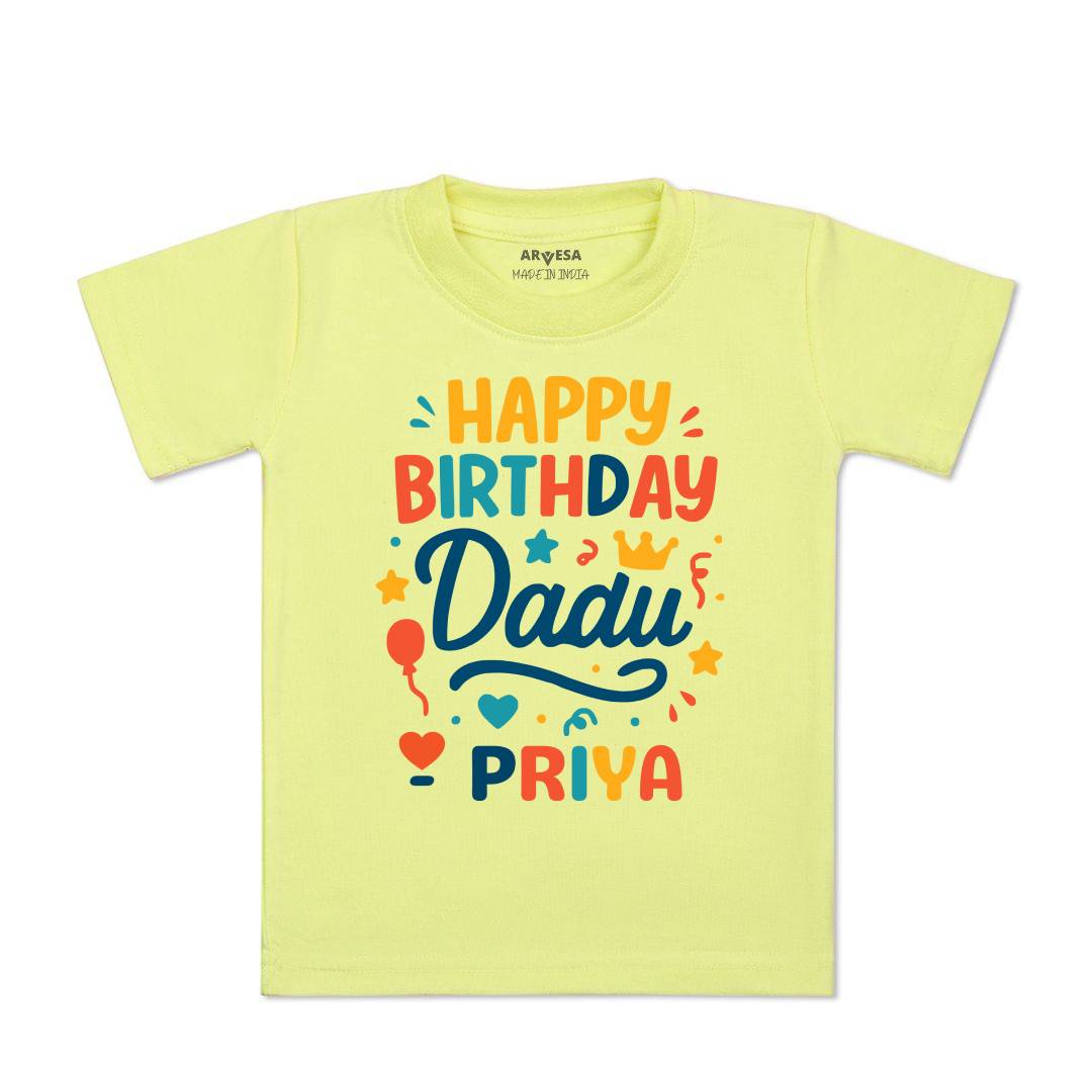 Arvesa Happy Birthday Dadu Baby Boy & Girl Dress