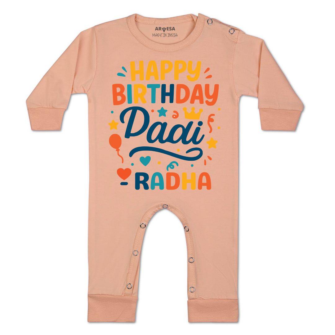 Arvesa Happy Birthday Dadi Baby Boy & Girl Dress