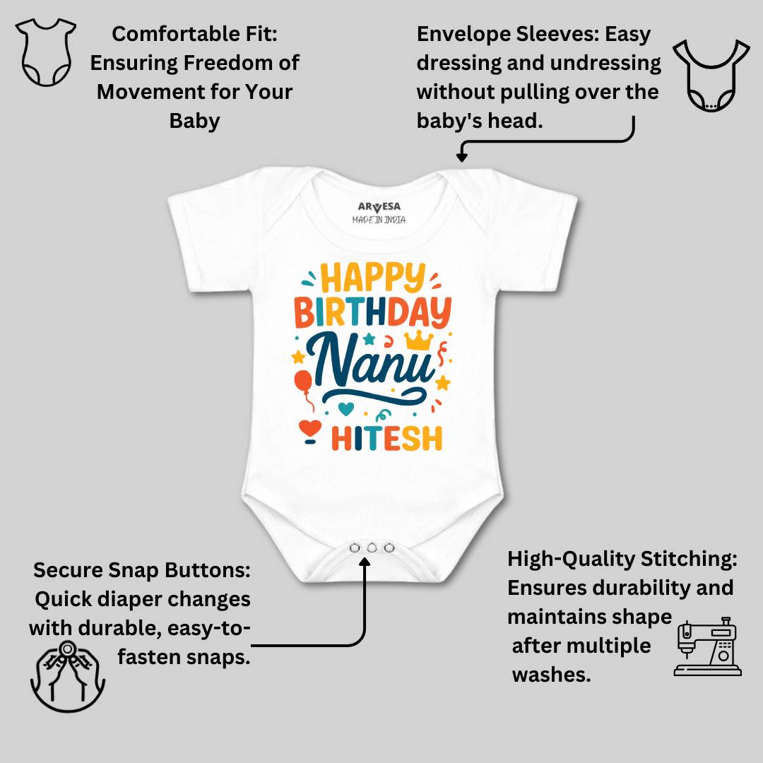 Arvesa Happy Birthday Nanu Baby Boy & Girl Dress