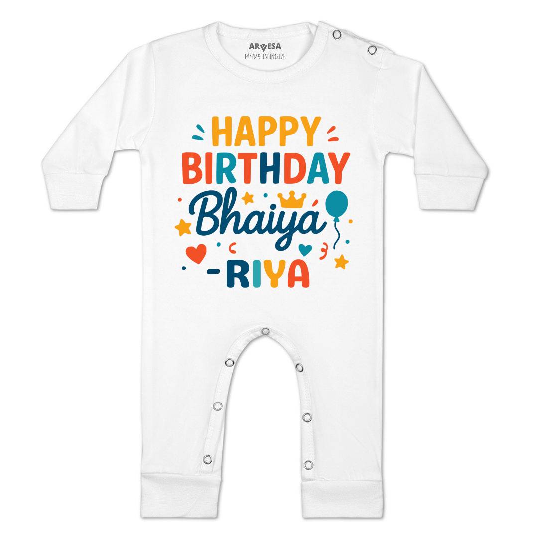 Arvesa Happy Birthday Bhaiya Baby Boy & Girl Dress