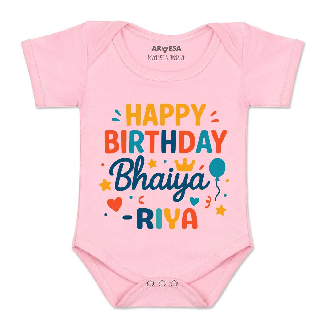 Arvesa Happy Birthday Bhaiya Baby Boy & Girl Dress