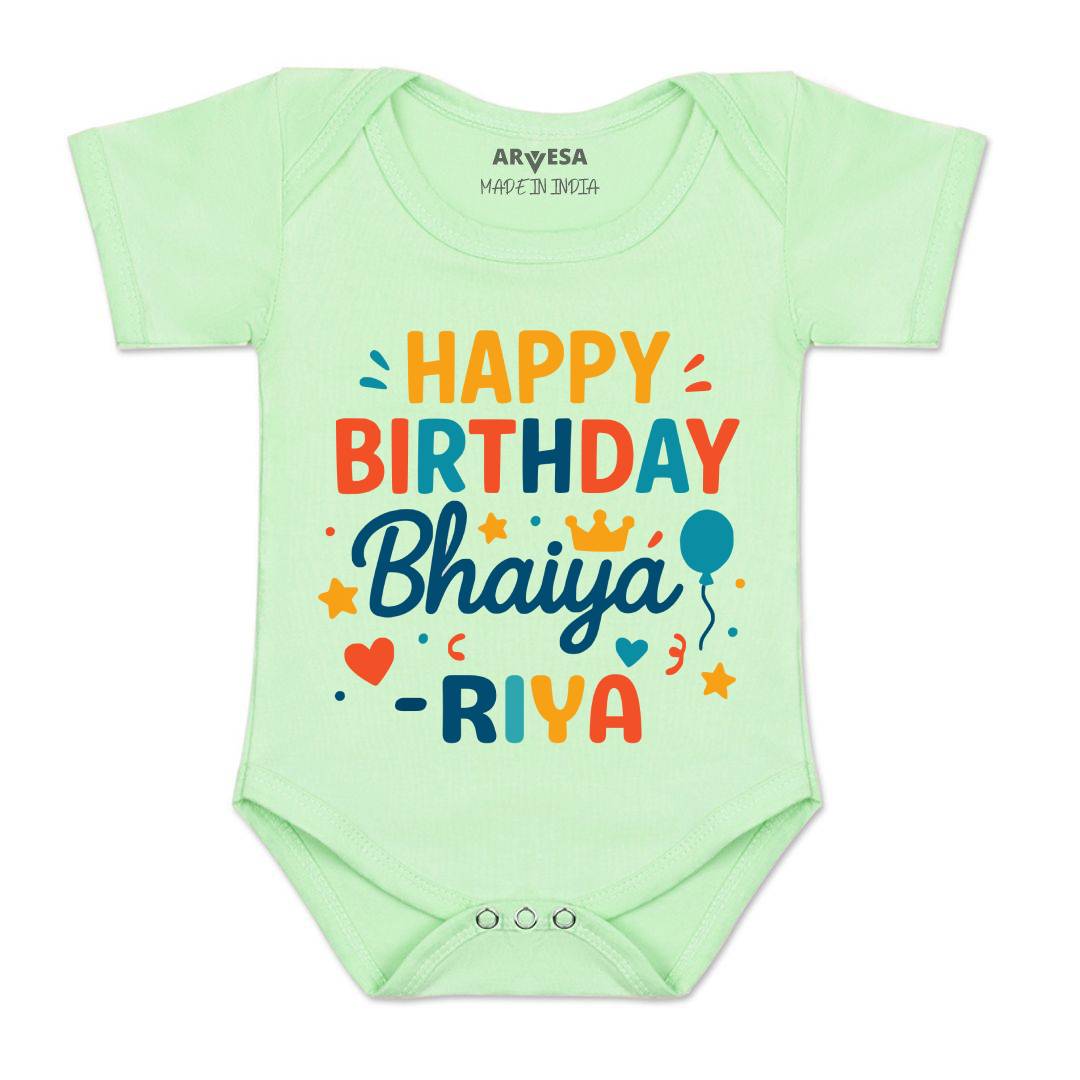 Arvesa Happy Birthday Bhaiya Baby Boy & Girl Dress