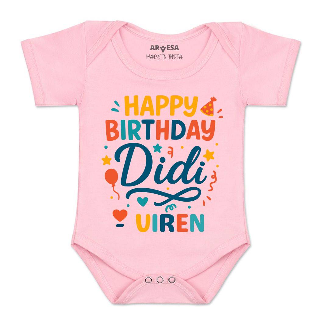 Arvesa Happy Birthday Didi Baby Boy & Girl Dress