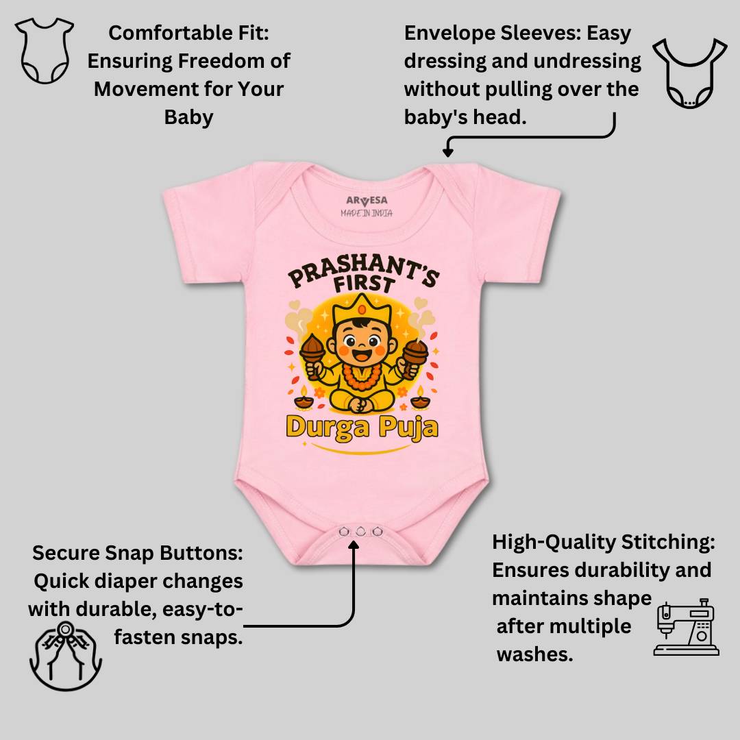 Arvesa My First Durga Puja Baby Boy & Girl Dress