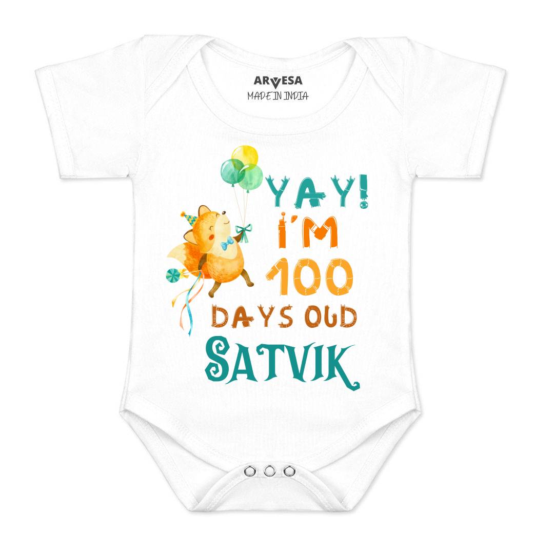 Arvesa 100 Days Birthday Baby Boy & Girl Dress