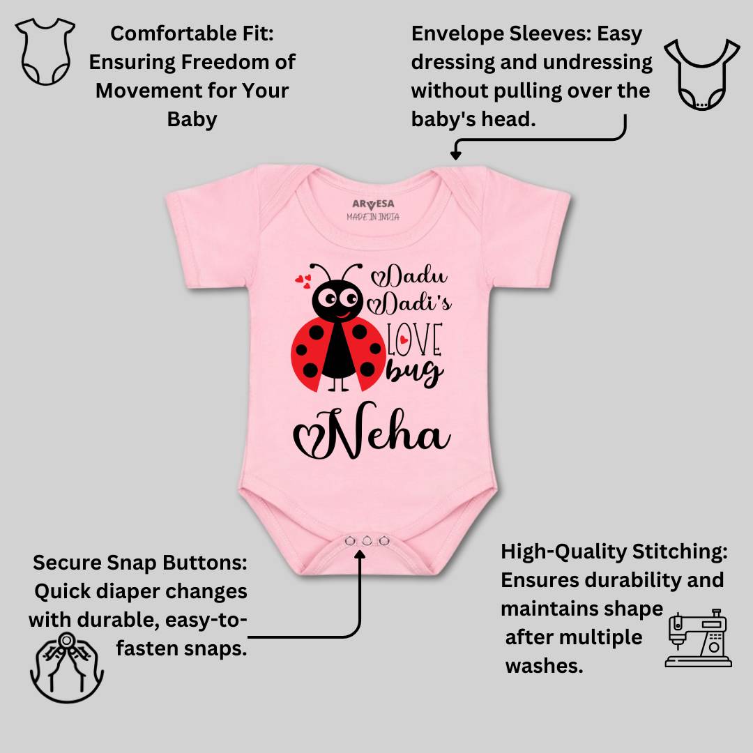 Arvesa Dadu Dadi Love Bug Baby Boy & Girl Dress