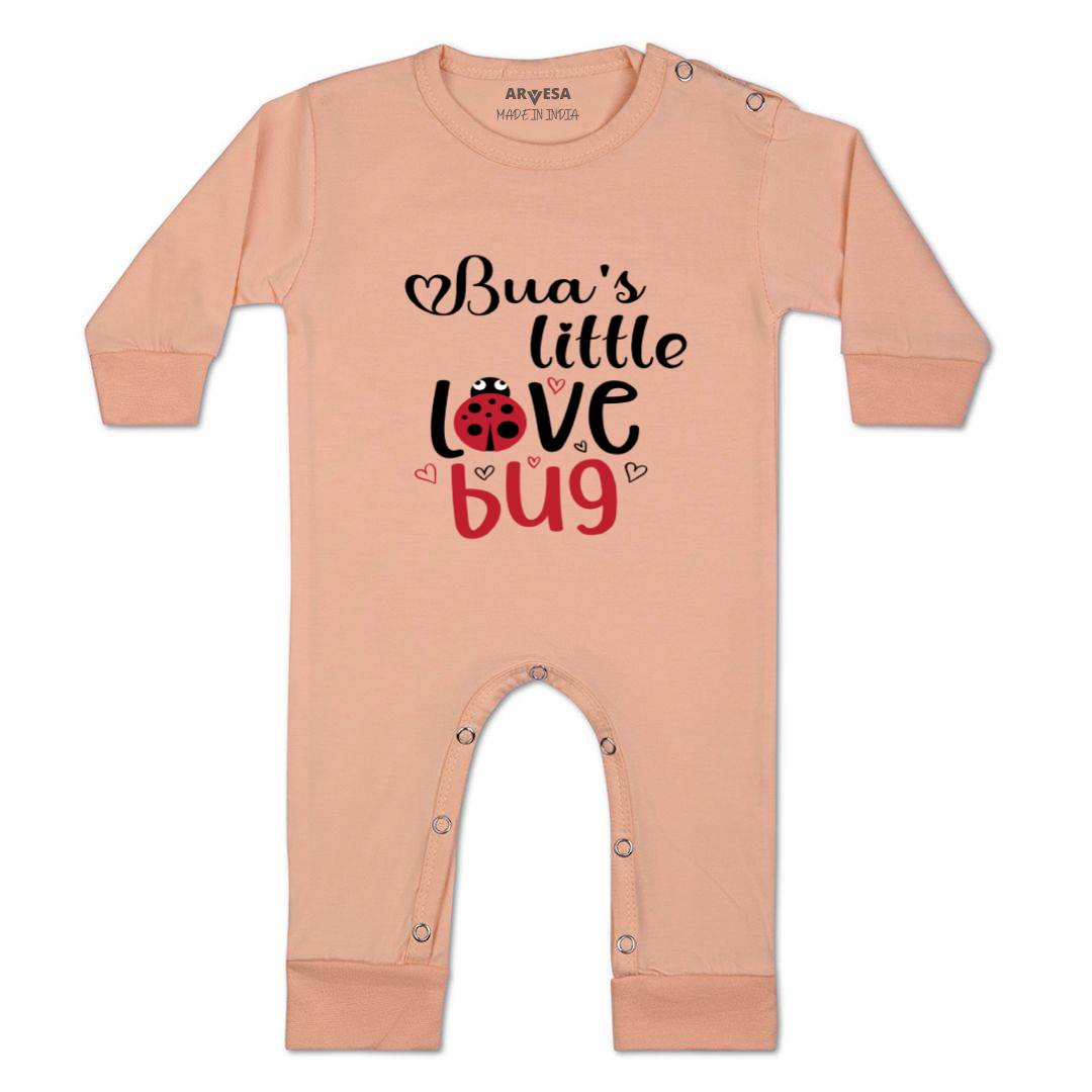Arvesa Bua Little Love Bug Design-415 White 0-3 Months Jumpsuit for Baby Boy & Girl dress .