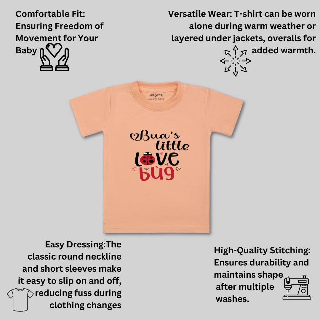 Arvesa Bua Little Love Bug Design-415 White 0-3 Months Jumpsuit for Baby Boy & Girl dress .