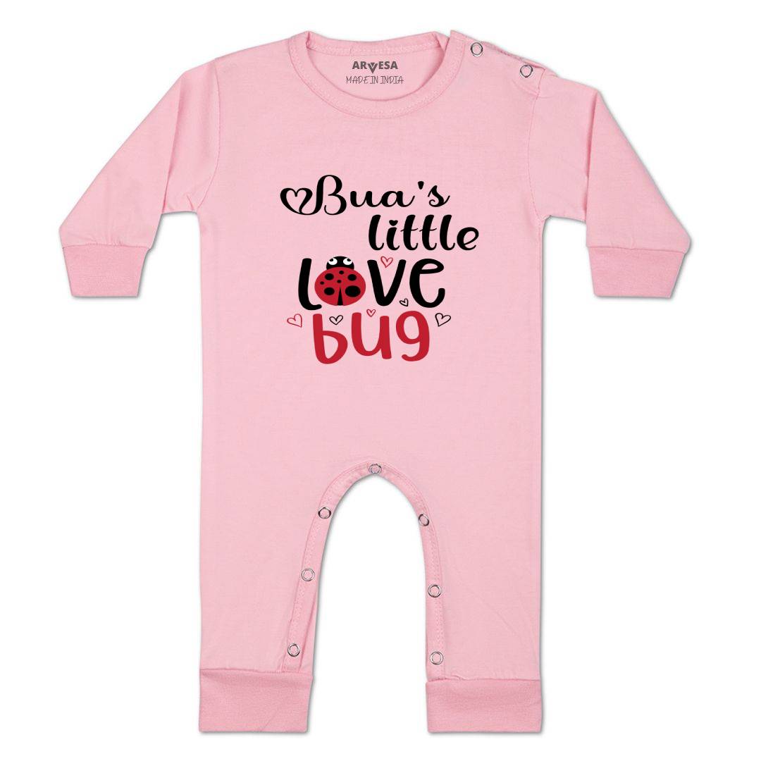 Arvesa Bua Little Love Bug Design-415 White 0-3 Months Jumpsuit for Baby Boy & Girl dress .