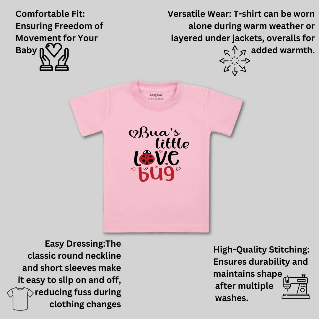 Arvesa Bua Little Love Bug Design-415 White 0-3 Months Jumpsuit for Baby Boy & Girl dress .