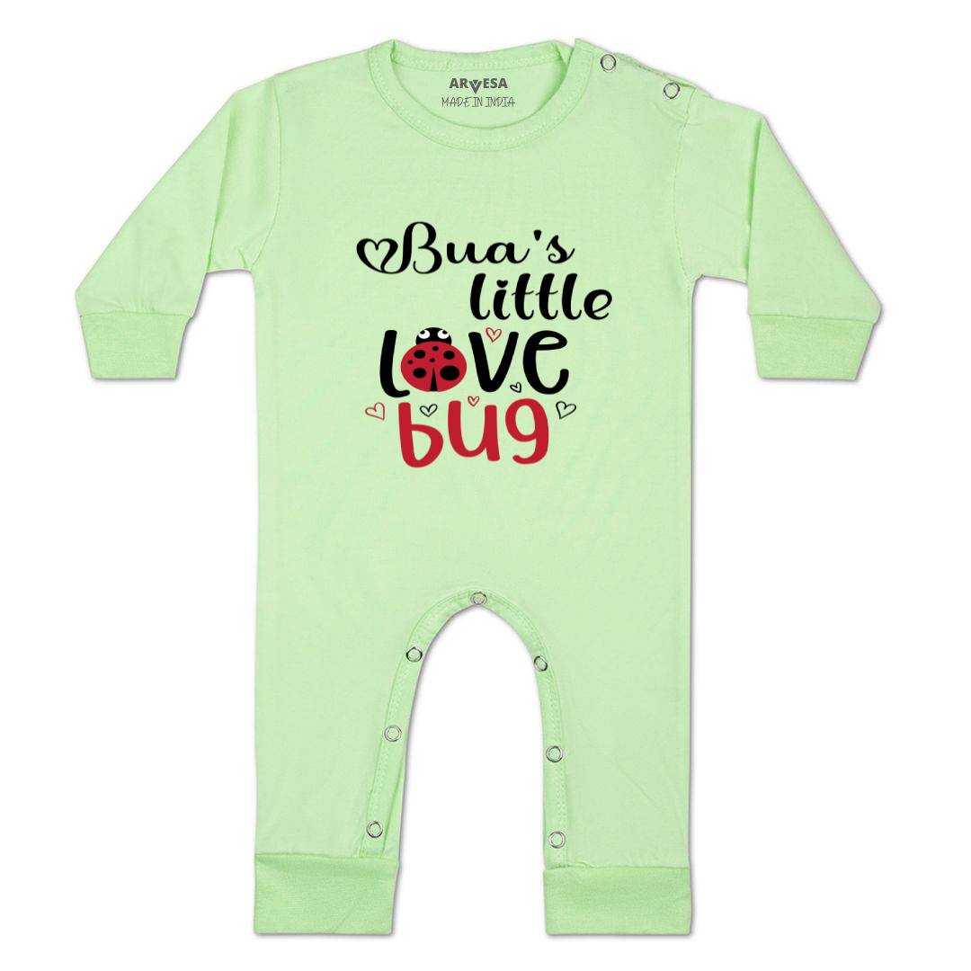 Arvesa Bua Little Love Bug Design-415 White 0-3 Months Jumpsuit for Baby Boy & Girl dress .