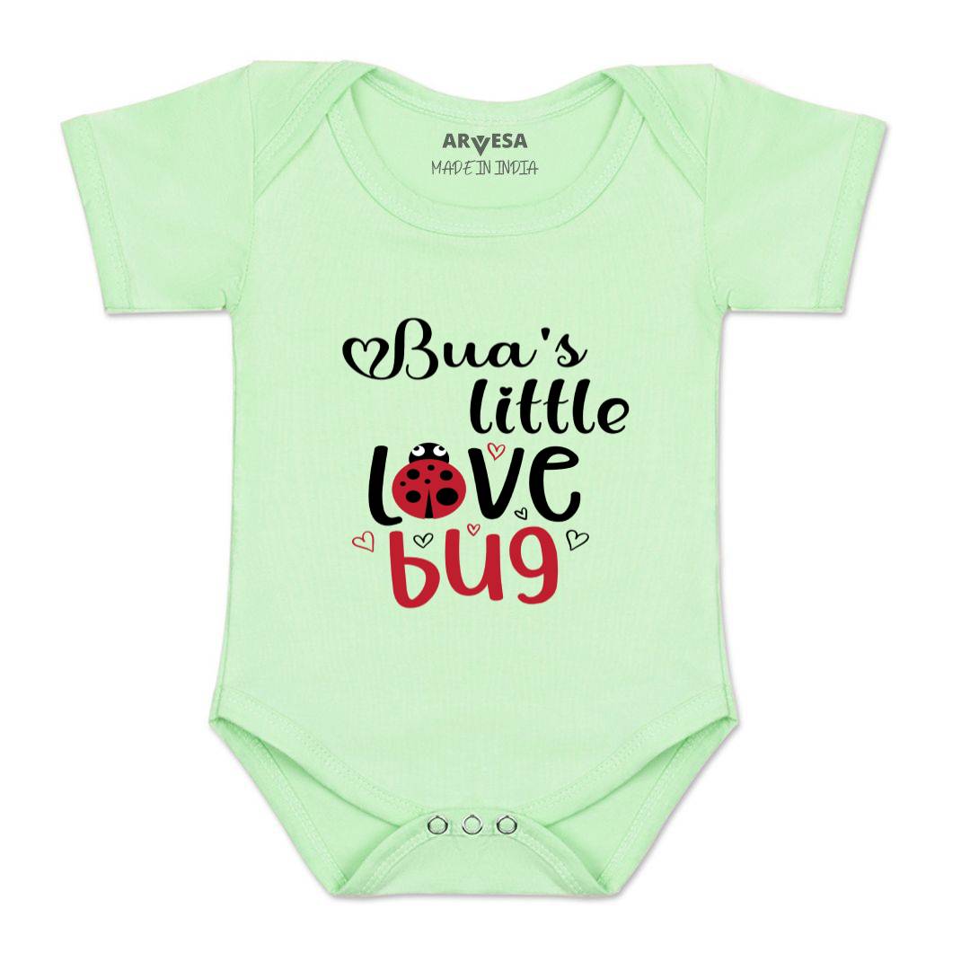 Arvesa Bua Little Love Bug Design-415 White 0-3 Months Jumpsuit for Baby Boy & Girl dress .