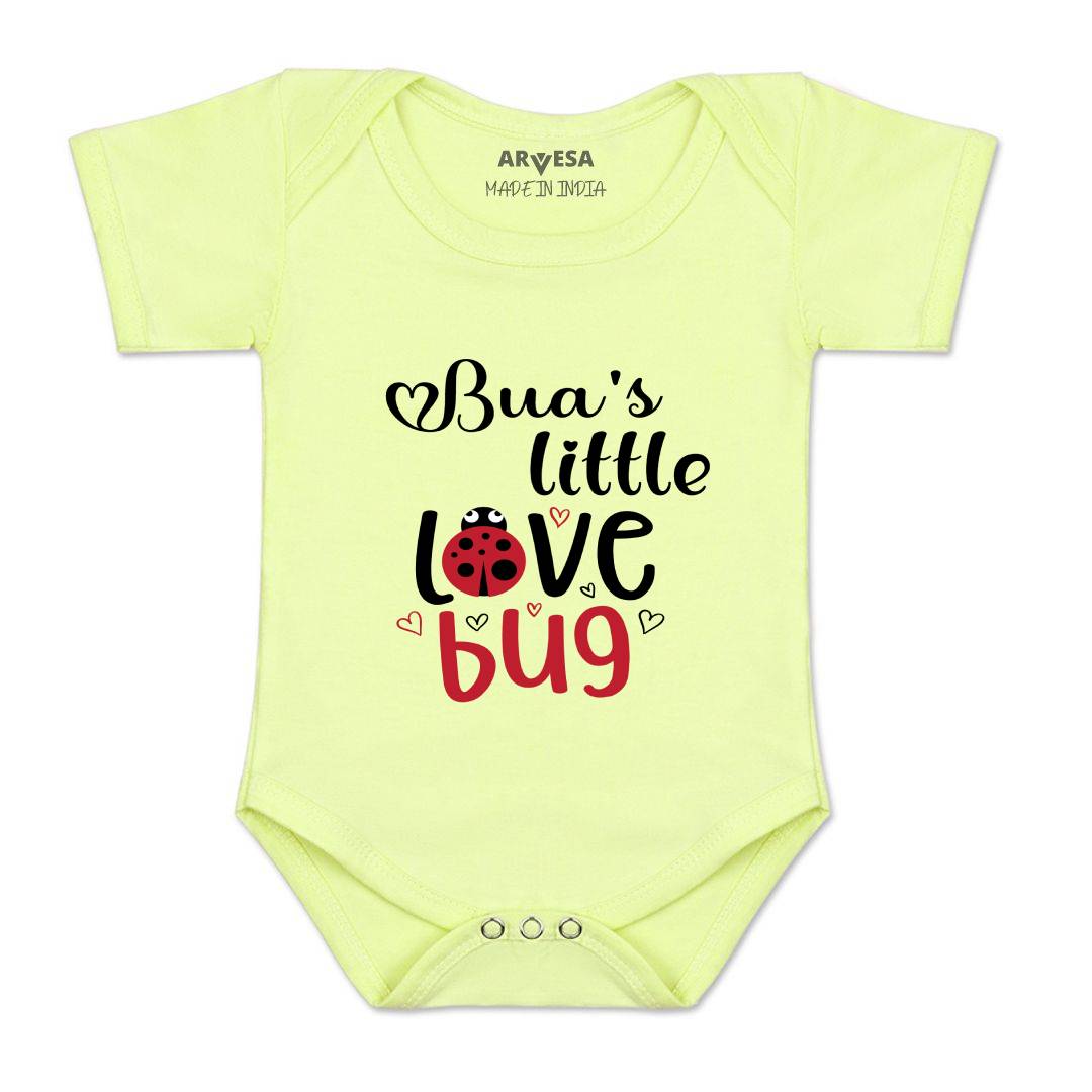 Arvesa Bua Little Love Bug Design-415 White 0-3 Months Jumpsuit for Baby Boy & Girl dress .