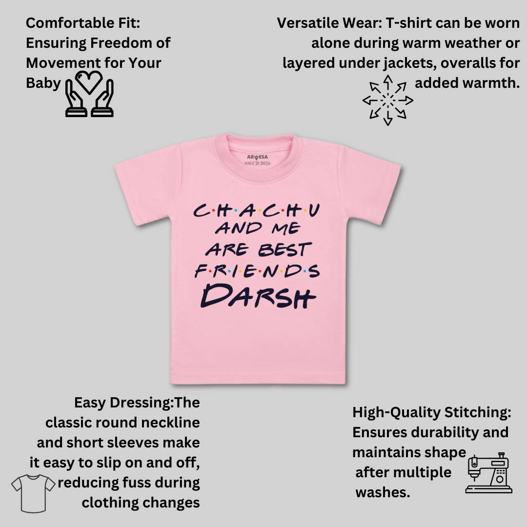 Arvesa Chachu & Me Are Best Friend Baby Boy & Girl Dress