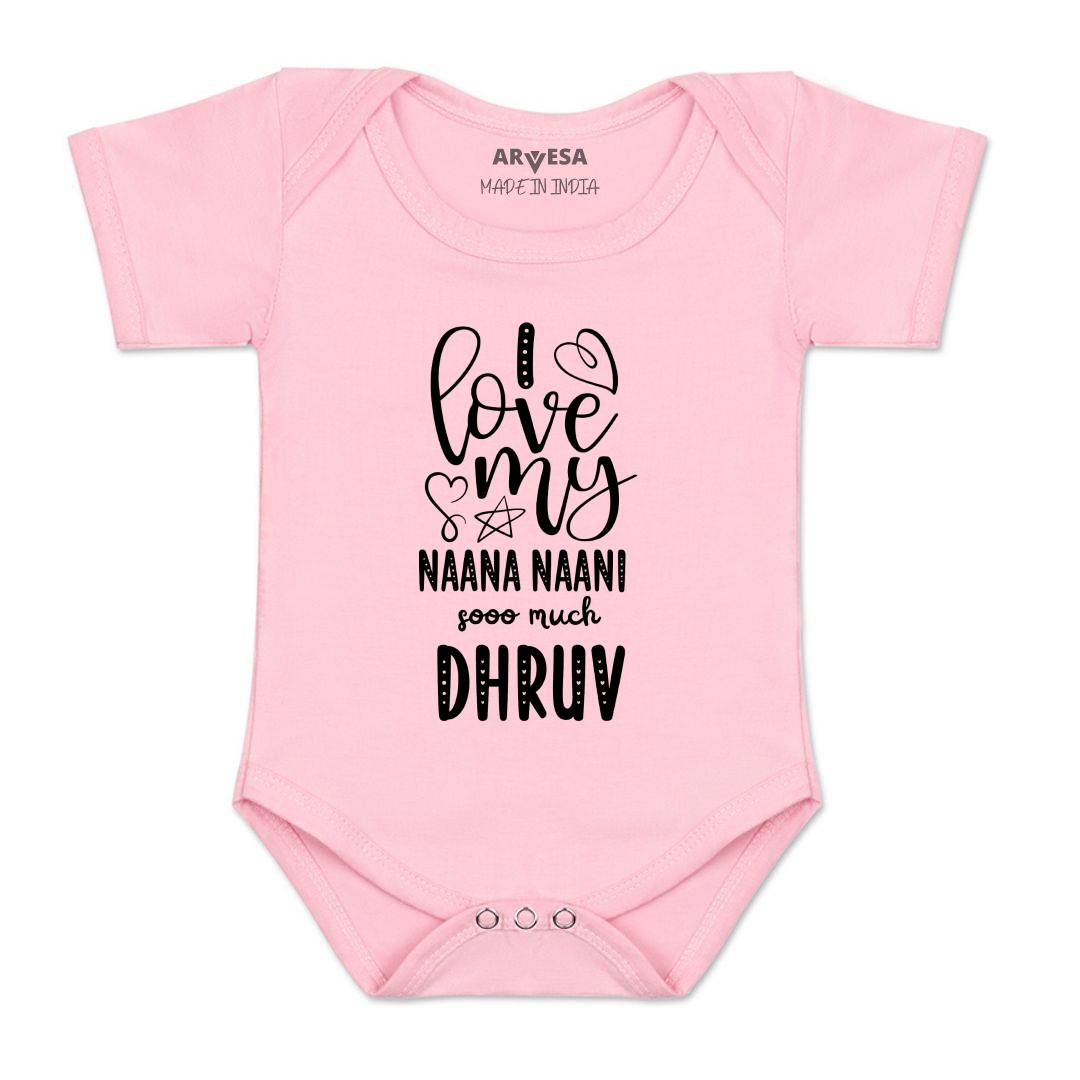 Arvesa I Love My Nana Nani So Much Baby Boy & Girl Dress
