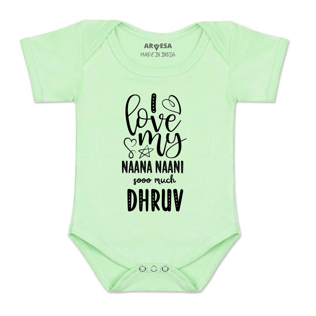 Arvesa I Love My Nana Nani So Much Baby Boy & Girl Dress