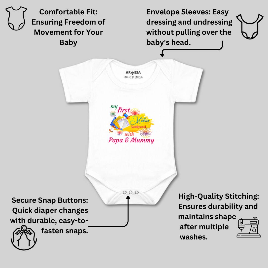 Arvesa Design-609 Makarsankranti My First Baby Boy and Baby Girl Dress .