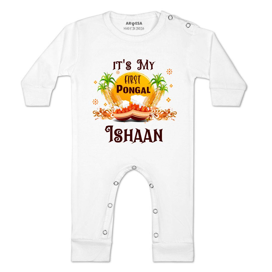 Arvesa My First Pongal Baby Boy & Girl Dress
