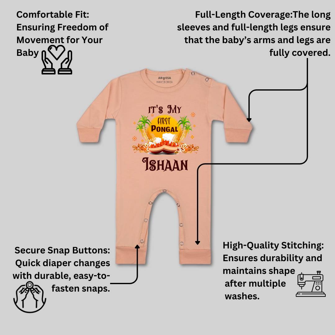 Arvesa My First Pongal Baby Boy & Girl Dress