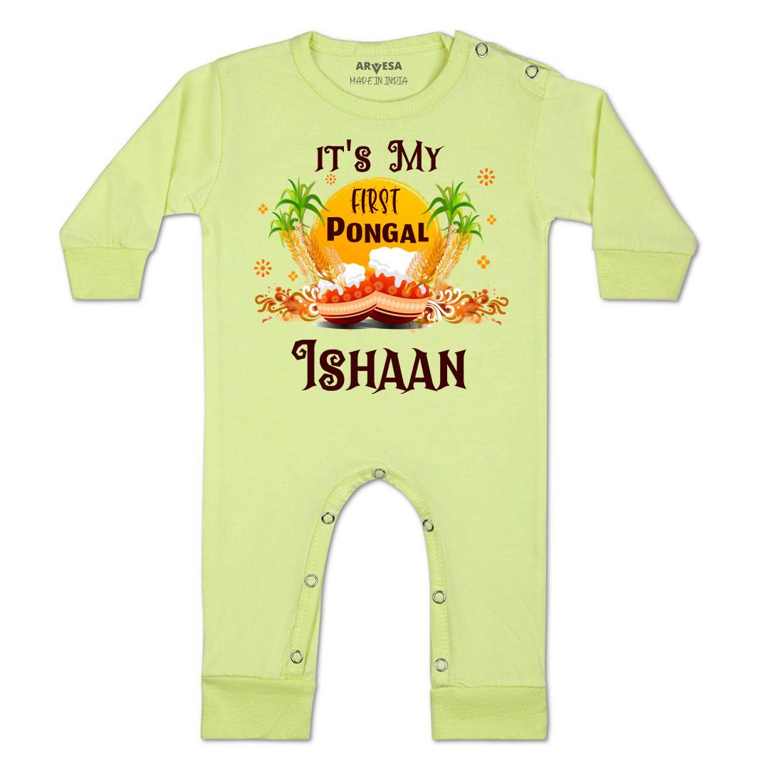Arvesa My First Pongal Baby Boy & Girl Dress