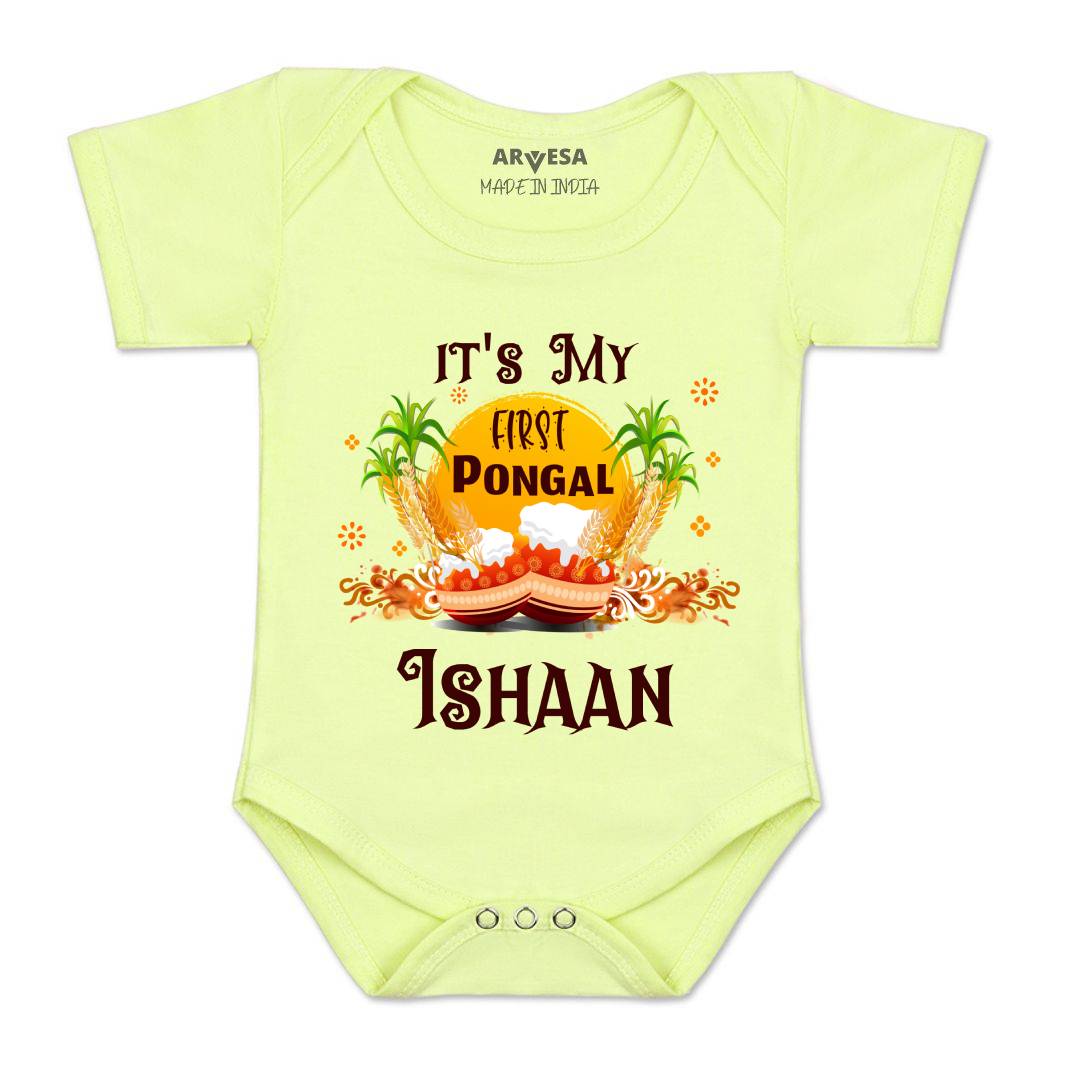 Arvesa My First Pongal Baby Boy & Girl Dress