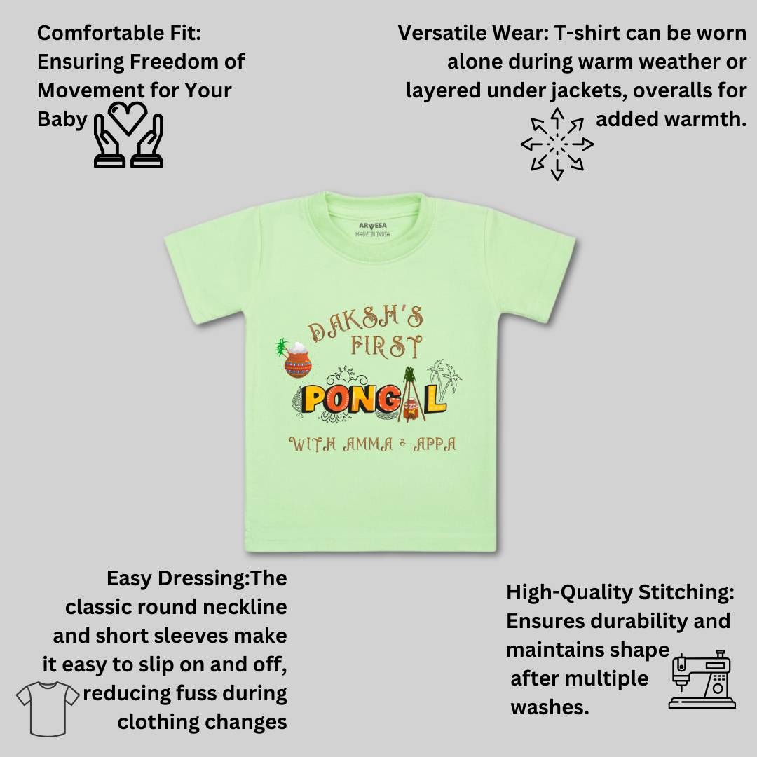 Arvesa My First Pongal Baby Boy & Girl Dress