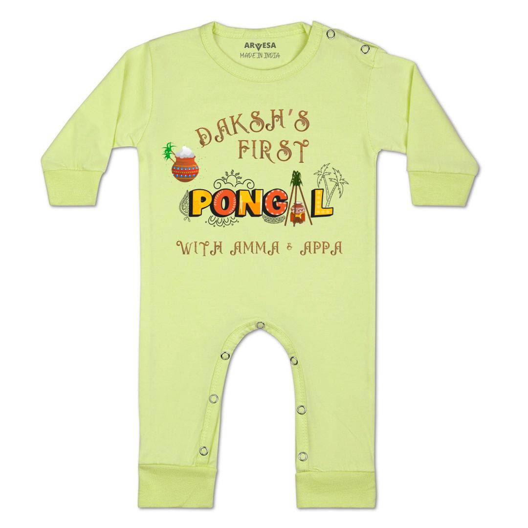 Arvesa My First Pongal Baby Boy & Girl Dress
