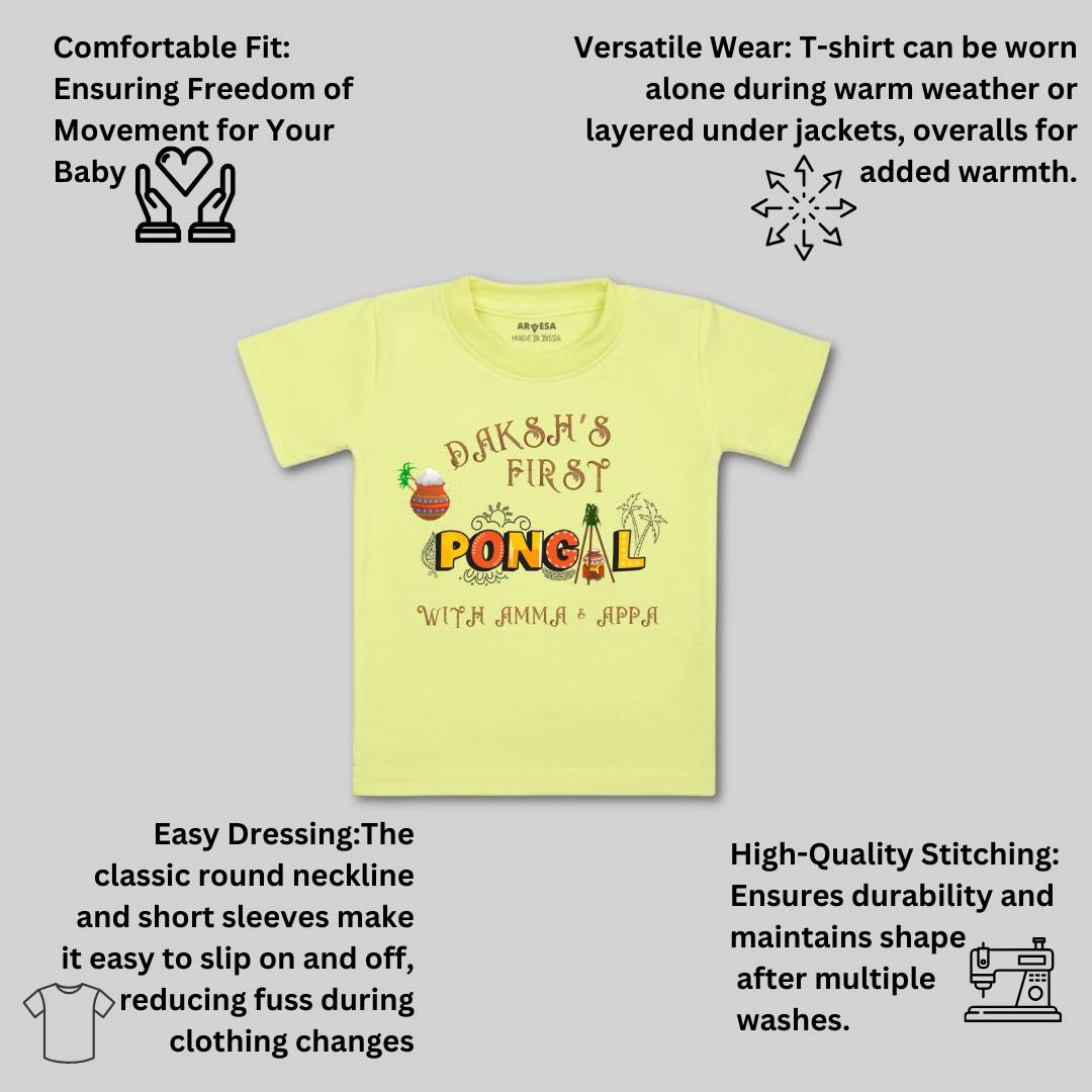 Arvesa My First Pongal Baby Boy & Girl Dress