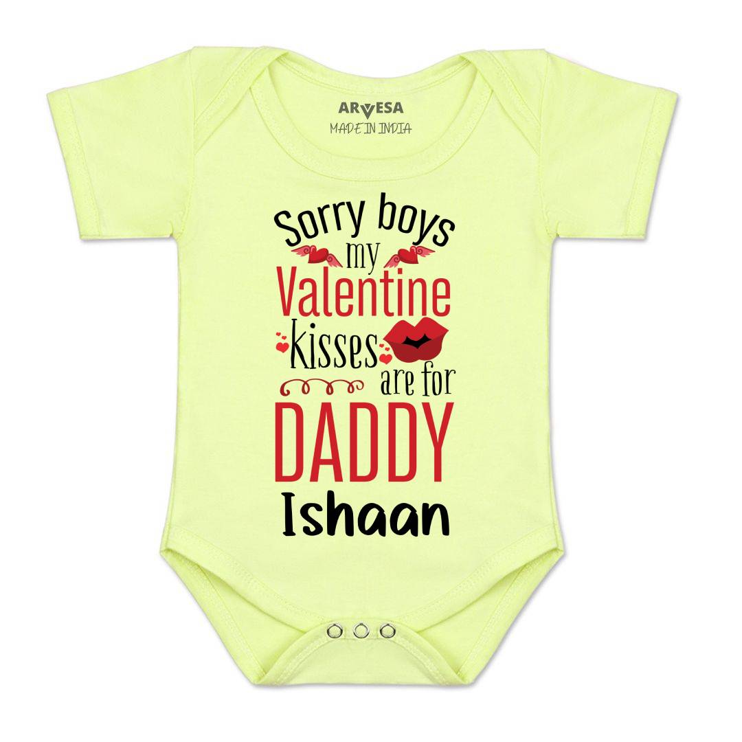 Arvesa Sorry Boys My Valentine Kisses Are For Daddy Baby Boy & Girl Dress