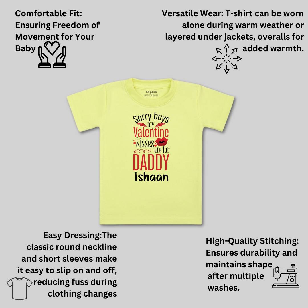Arvesa Sorry Boys My Valentine Kisses Are For Daddy Baby Boy & Girl Dress