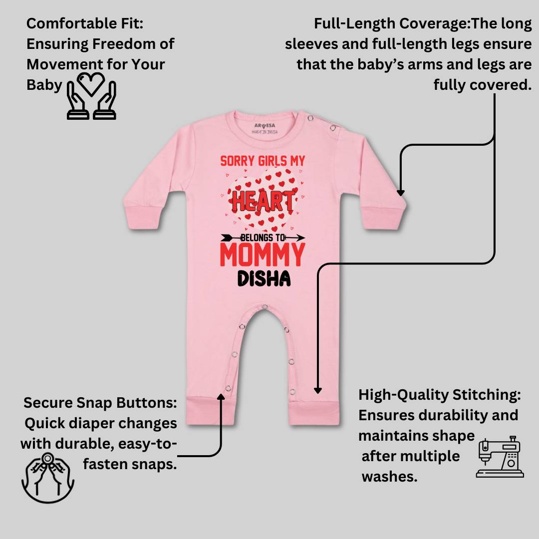Arvesa Sorry Girls My Heart Belongs To Mommy Baby Boy & Girl Dress