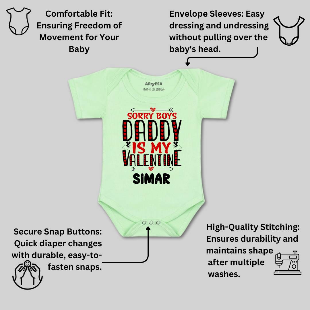 Arvesa Sorry Boys Daddy Is My Valentine Baby Boy & Girl Dress