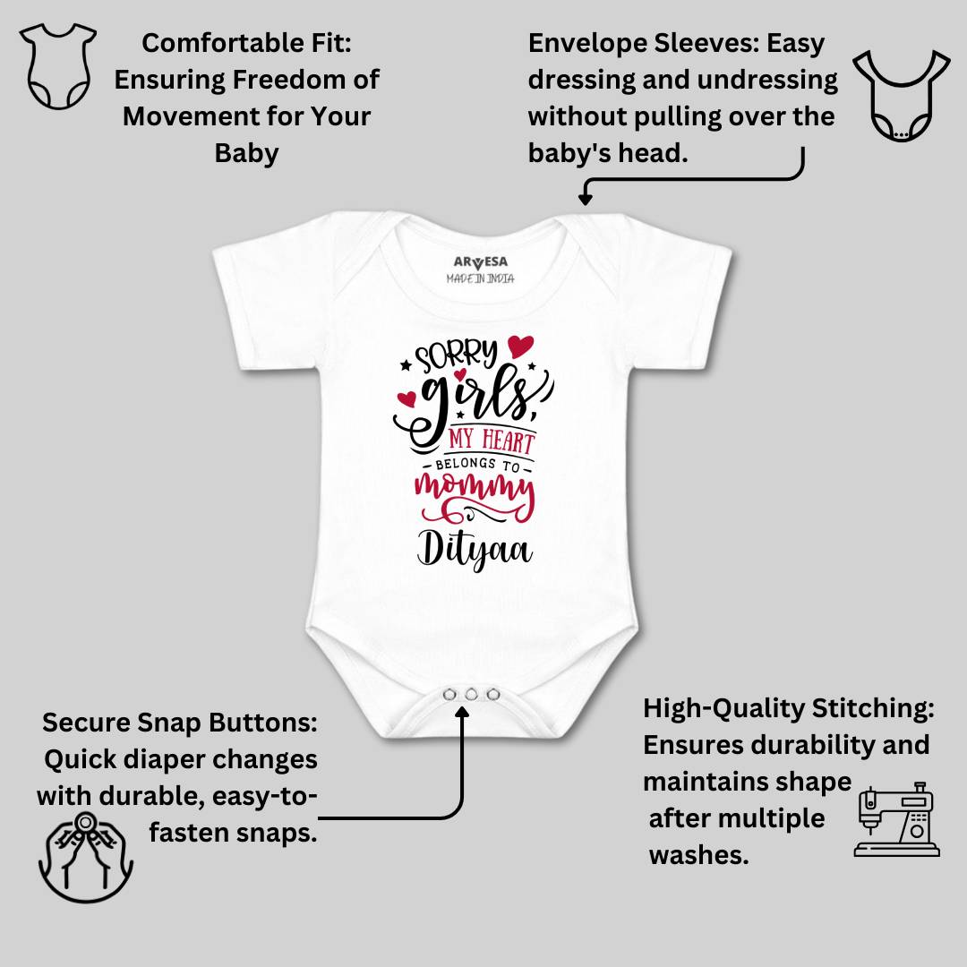 Arvesa Sorry Girls My Heart Belongs To Mommy Baby Boy & Girl Dress