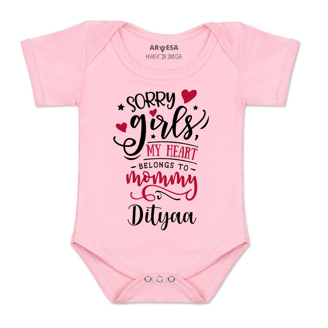 Arvesa Sorry Girls My Heart Belongs To Mommy Baby Boy & Girl Dress