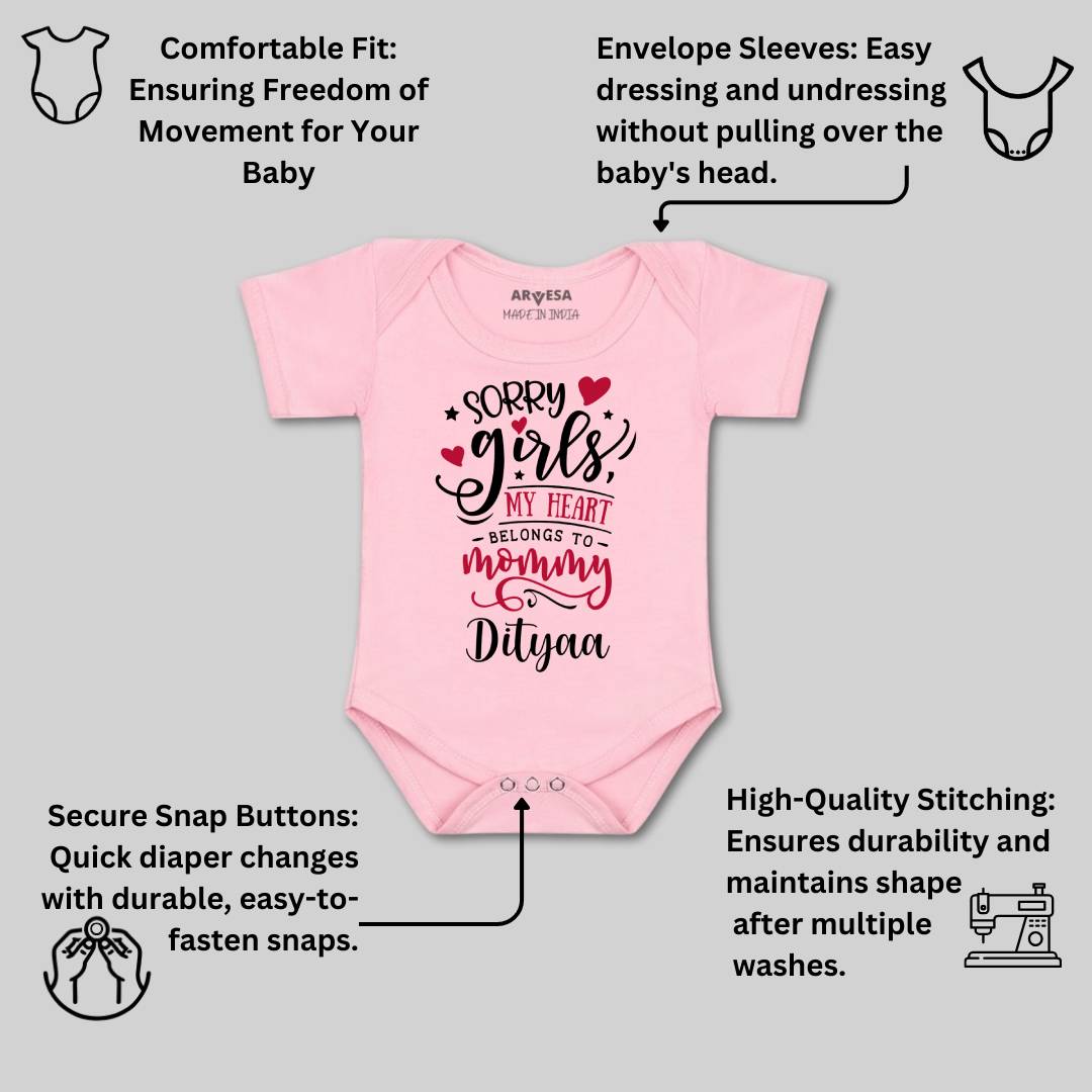 Arvesa Sorry Girls My Heart Belongs To Mommy Baby Boy & Girl Dress