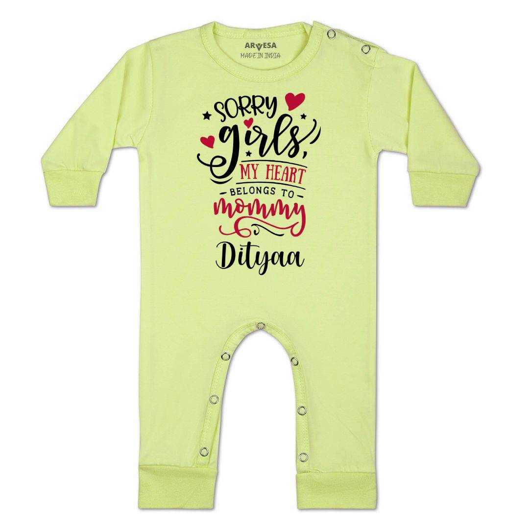 Arvesa Sorry Girls My Heart Belongs To Mommy Baby Boy & Girl Dress