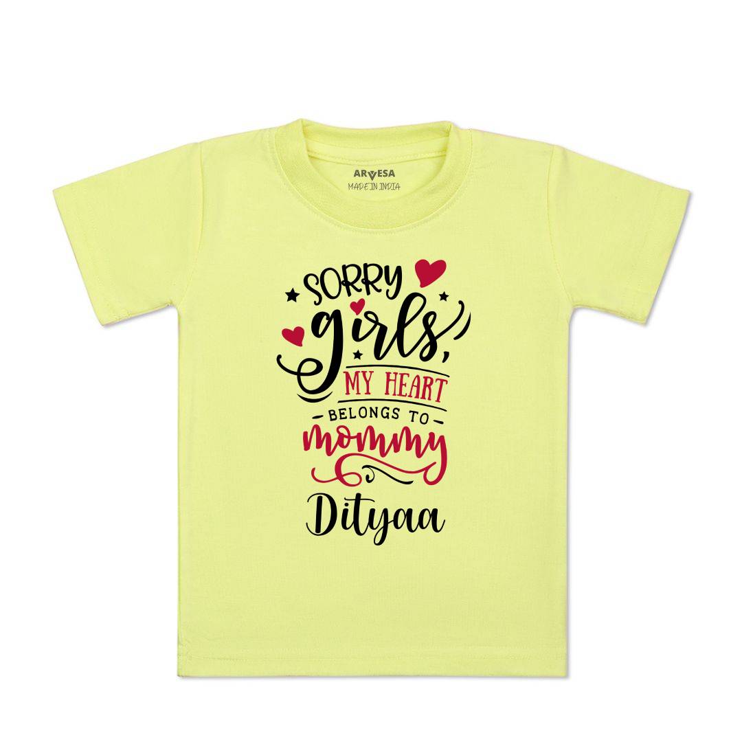 Arvesa Sorry Girls My Heart Belongs To Mommy Baby Boy & Girl Dress