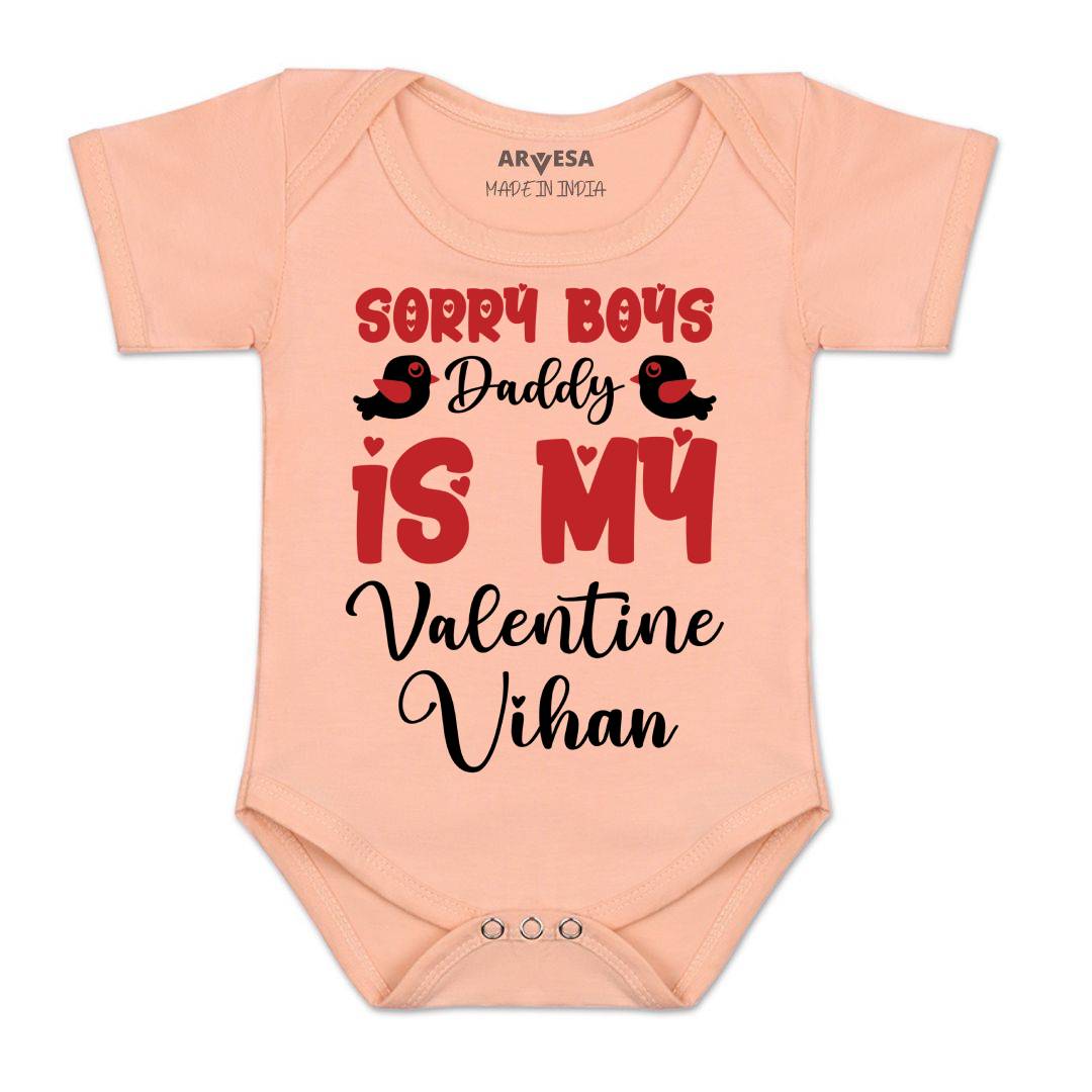 Arvesa Sorry Boys Daddy Is My Valentine Baby Boy & Girl Dress