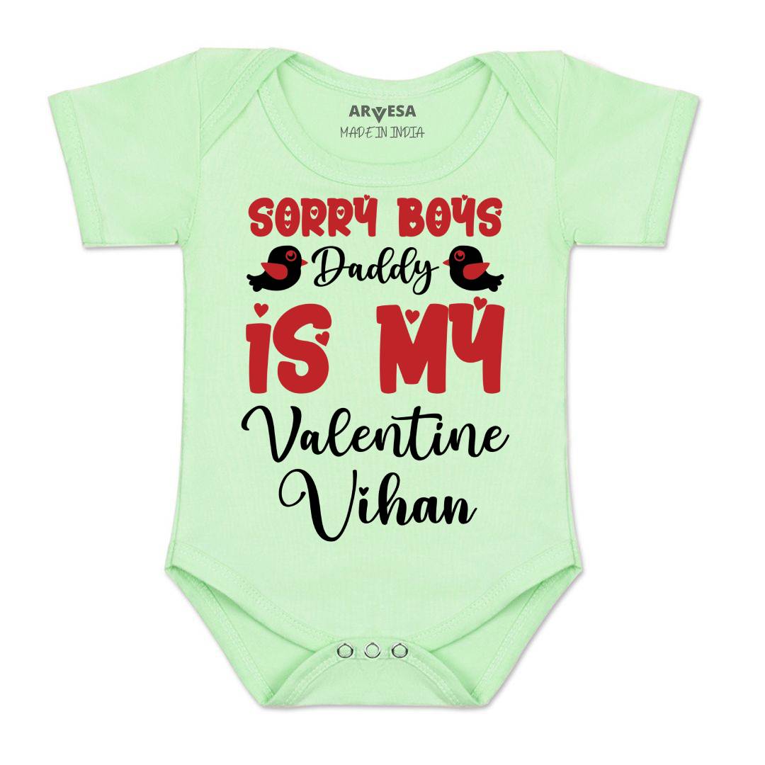 Arvesa Sorry Boys Daddy Is My Valentine Baby Boy & Girl Dress