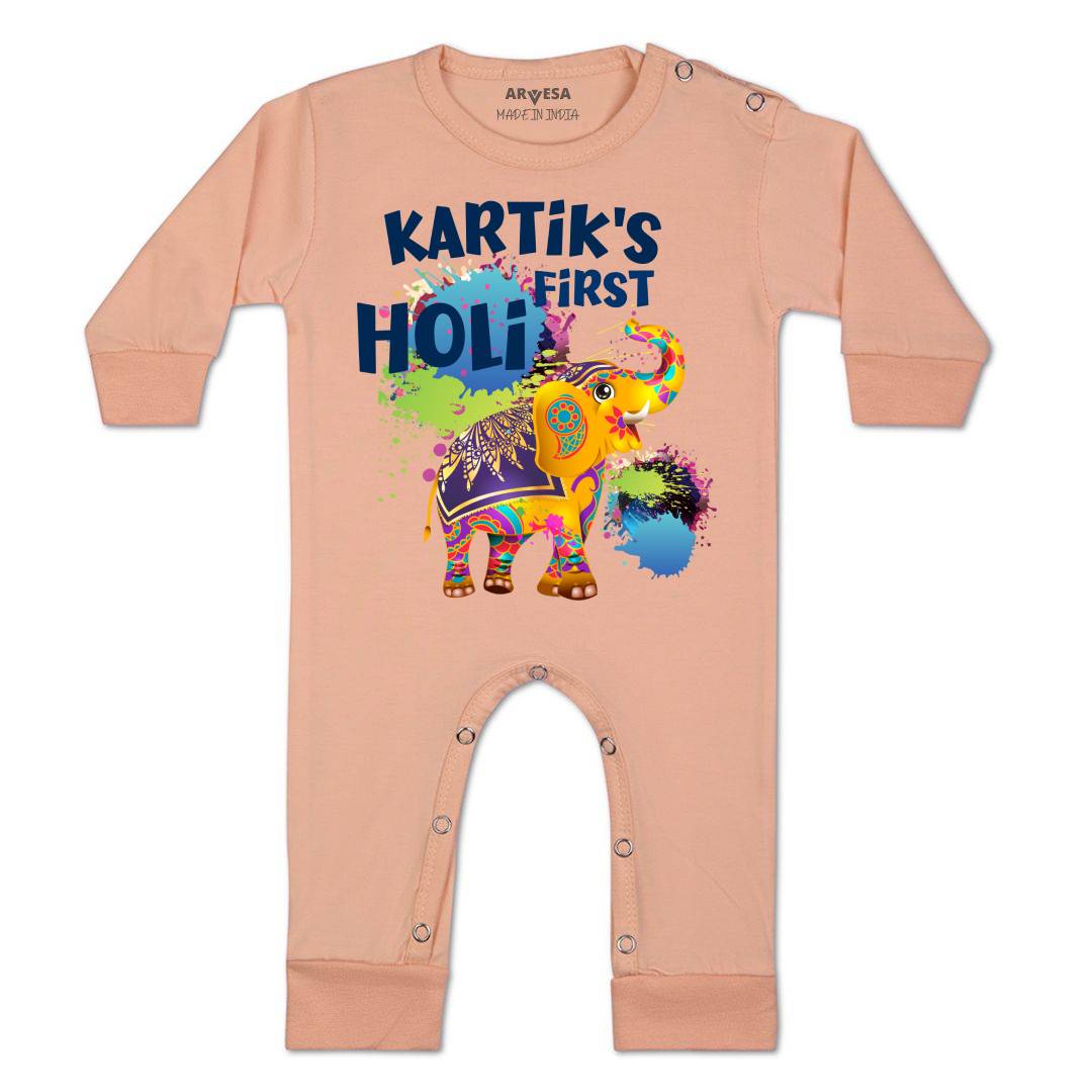 Arvesa My First Holi Baby Boy & Girl Dress